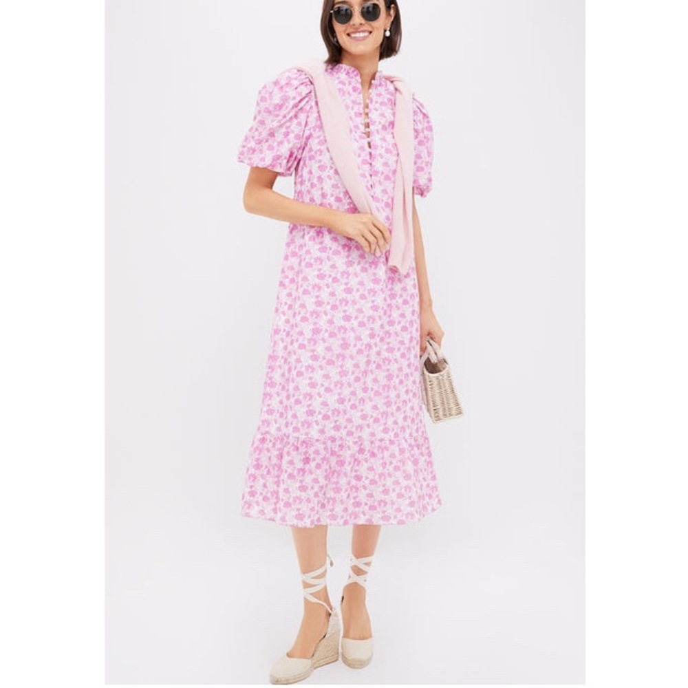 HYACINTH HOUSE
Pink and White Floral Mimi Midi Dress - Picture 2 of 12